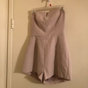 Blush strapless romper